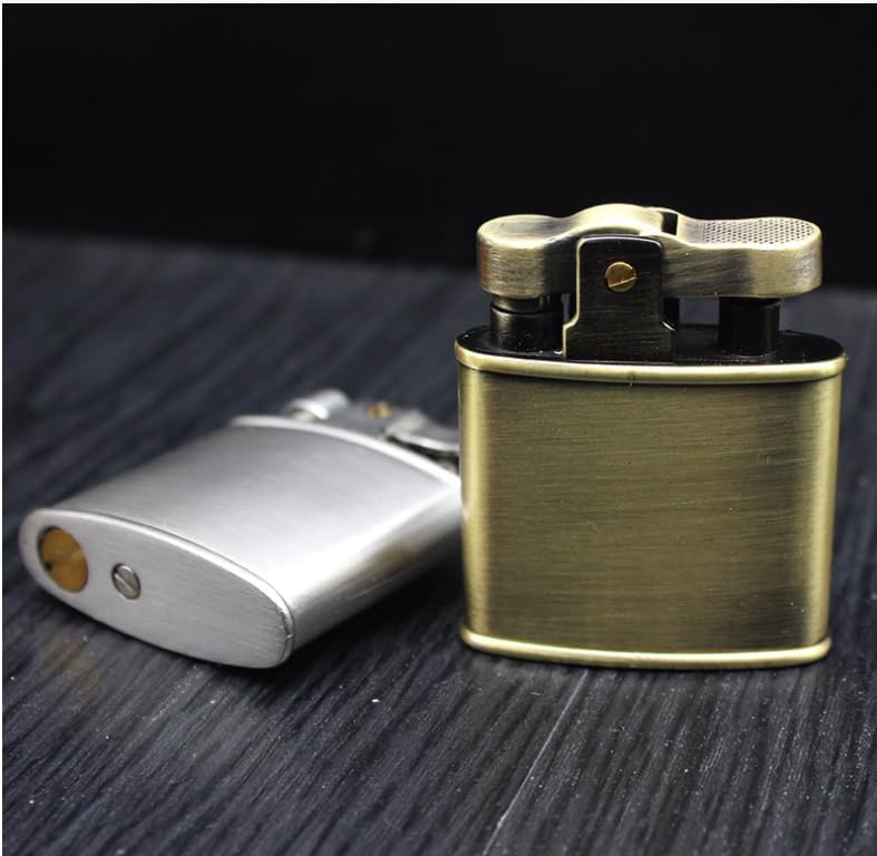 Vintage Lighter- Adjustable Flame, Windproof, Foldable Design for Outdoor and Camping - Men's Gift (Butane-Free)