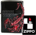 Zippo Oil Lighter Flint with Special Sticker Venom Scorpion BK & RD Black ZIPPO Venom Scorpion BK & RD