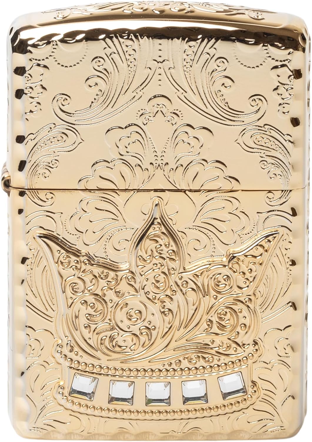 Zippo Oil Lighter Flint Armor Crown Gold 5 Sided The Crown exc